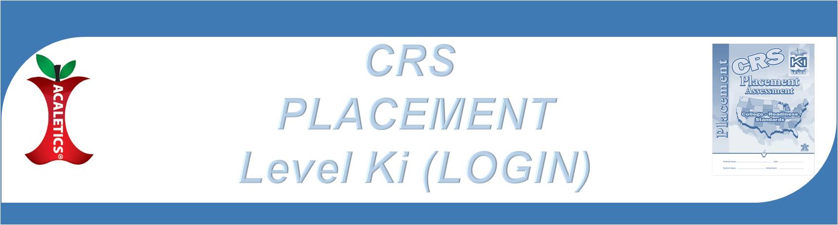 CRS Placement Login Heading