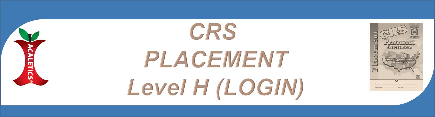 CRS Placement Login Heading